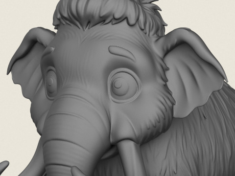 Mammutelefant 3D Druckmodell