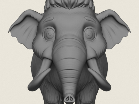 Mammutelefant 3D Druckmodell