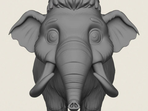 Mammutelefant 3D Druckmodell