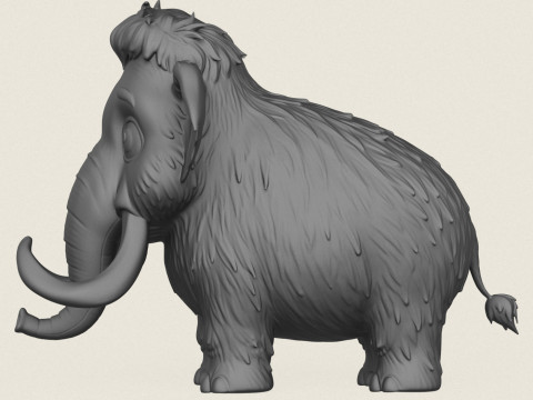 Mammutelefant 3D Druckmodell