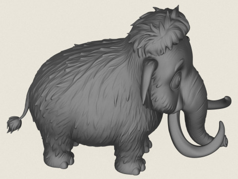 Mammutelefant 3D Druckmodell