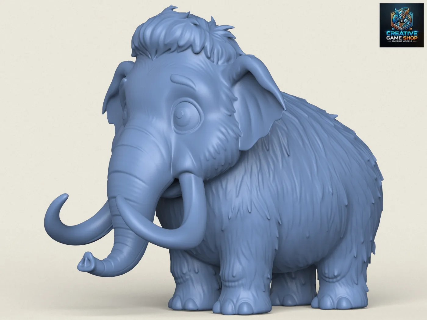 Mammoth Elephant 3D Print Model .c4d .max .obj .3ds .fbx .stl .blend 