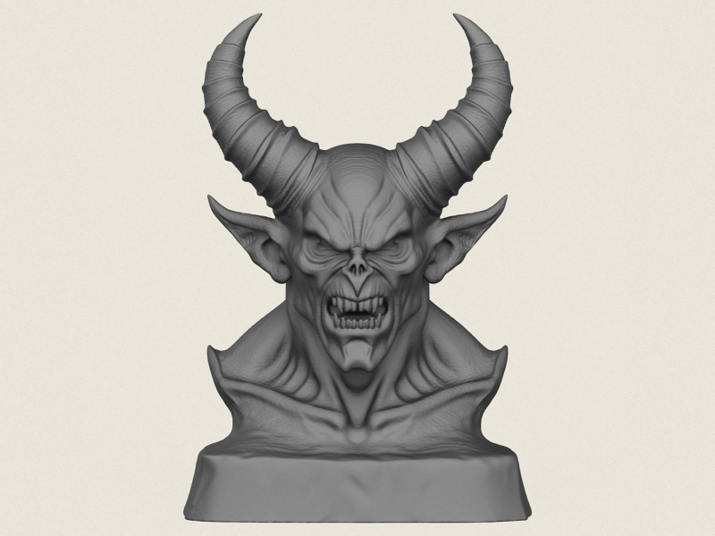 Monster-D&auml;monenb&uuml;ste 3D Druckmodell .c4d .max .obj .3ds .fbx .stl .blend 