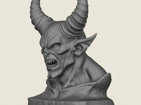 Canavar Şeytan B&uuml;st&uuml; 3D Baskı Modeli