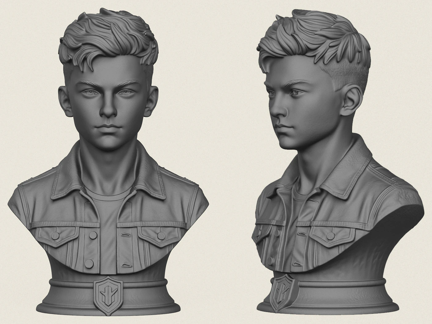 Statua del giovane ragazzo Modello di stampa 3D .c4d .max .obj .3ds .fbx .stl .blend 