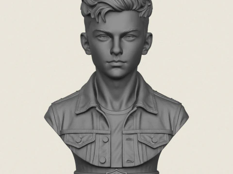 Statua del giovane ragazzo Modello di stampa 3D