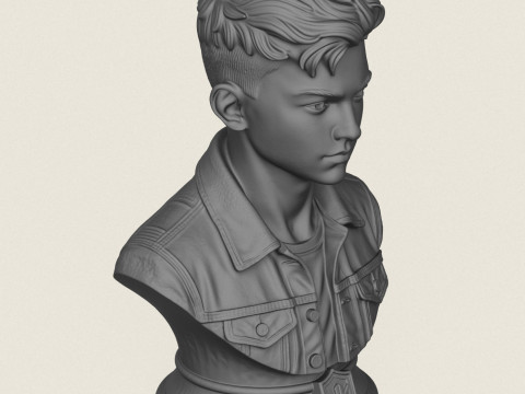 Gen&ccedil; &Ccedil;ocuk Heykeli 3D Baskı Modeli