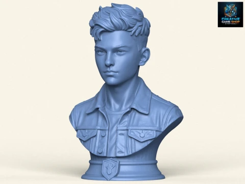 Standbeeld van een jonge jongen 3D printmodel