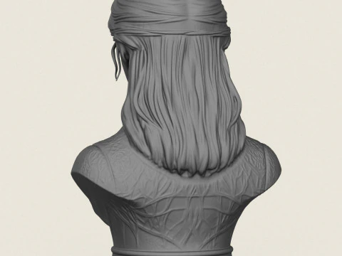 Beautiful Girl Bust 3D Print Model