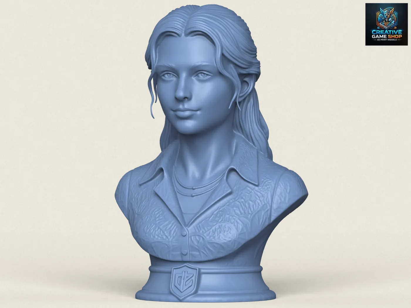 Beautiful Girl Bust 3D Print Model .c4d .max .obj .3ds .fbx .stl .blend