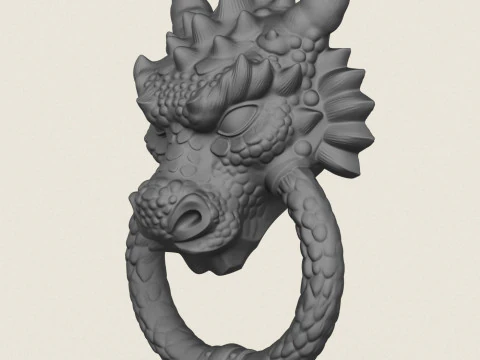 Dragon Face Decorative Art 3D Print Model