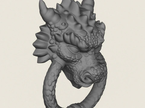Dragon Face Decorative Art 3D Print Model