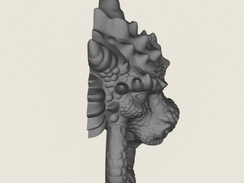 Dragon Face Decorative Art 3D Print Model