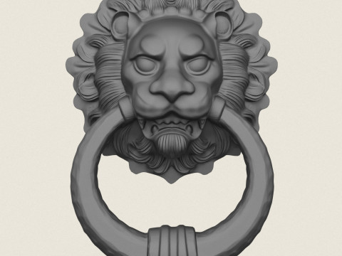 Lion Head Decorative Art 3D Print Model