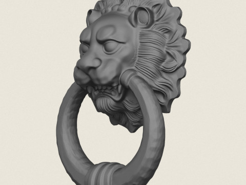 Lion Head Decorative Art 3D Print Model