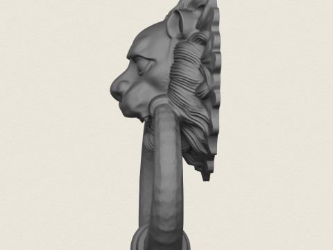 Lion Head Decorative Art 3D Print Model