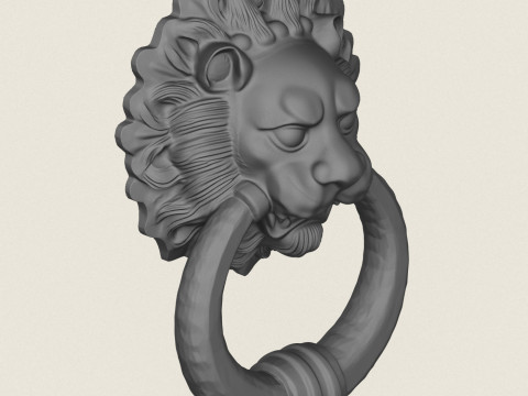 Lion Head Decorative Art 3D Print Model