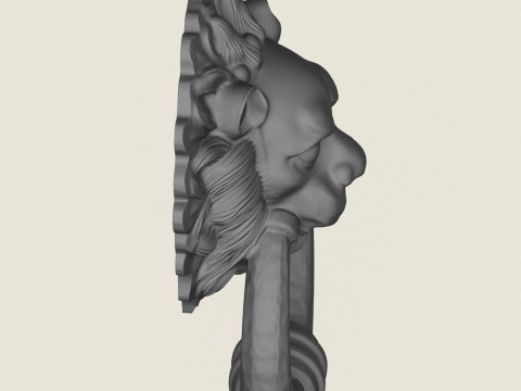 Lion Head Decorative Art 3D Print Model