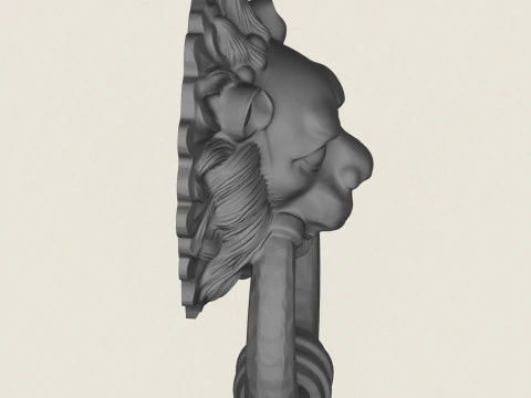 Lion Head Decorative Art 3D Print Model