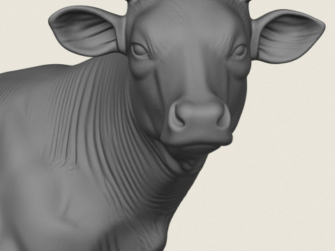 Cow Walking 3D Print Model