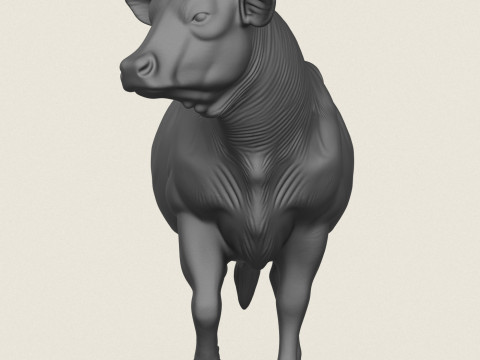 Cow Walking 3D Print Model