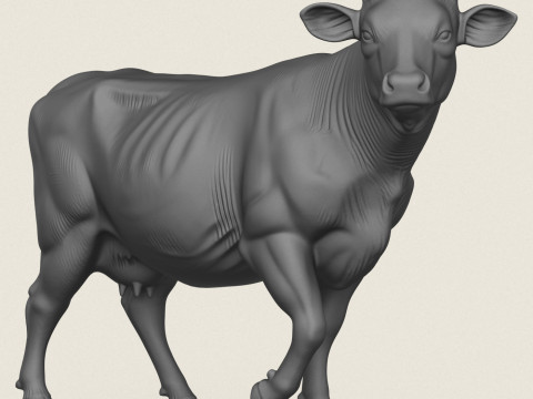 Cow Walking 3D Print Model