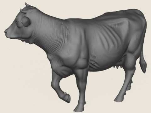 Cow Walking 3D Print Model