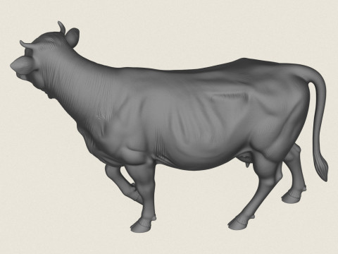 Cow Walking 3D Print Model