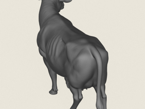 Cow Walking 3D Print Model
