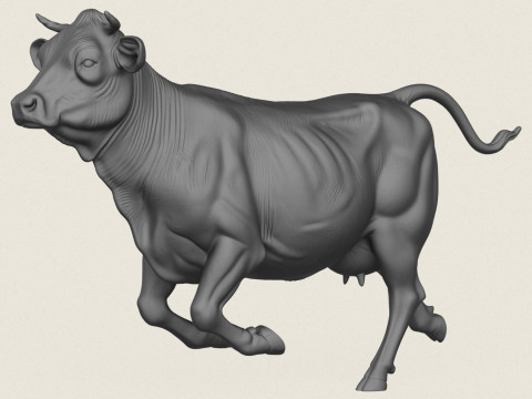 Sapi Berlari Model Cetak 3D