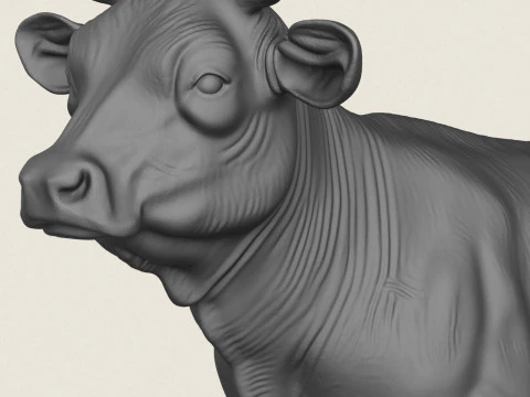 गाय दौड़ रही है 3D प्रिंट मॉडल