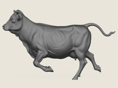 vaca corriendo Modelo de impresión 3D