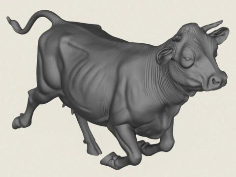 गाय दौड़ रही है 3D प्रिंट मॉडल