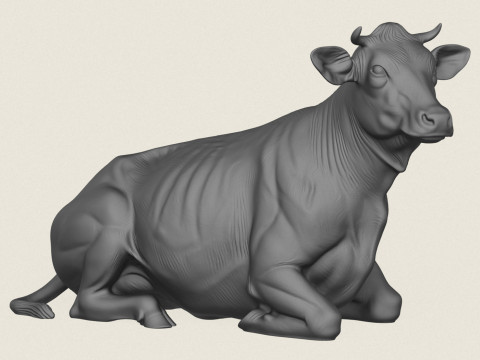 Duduk Sapi Model Cetak 3D