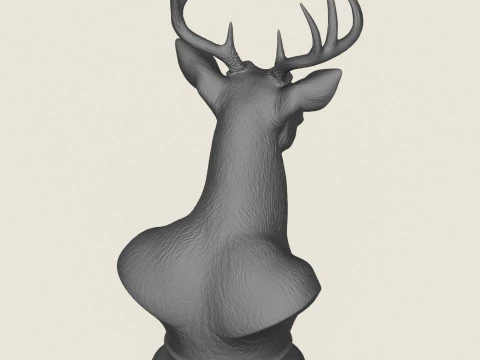 Busto di cervo selvatico Modello di stampa 3D
