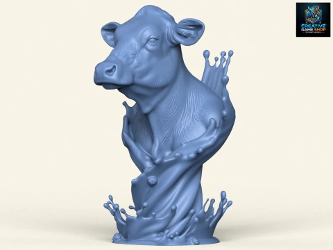 Melk Splash koe buste 3D printmodel