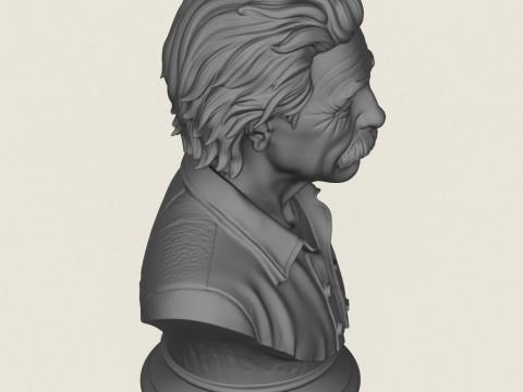 Buste d'Albert Einstein Modèles 3D en vedette