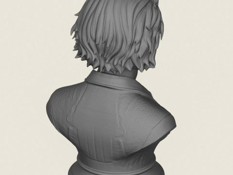 Albert Einstein Bust 3D Print Model