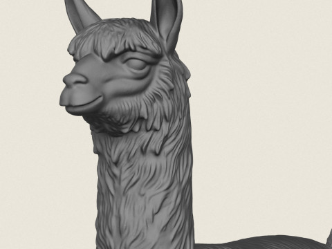 Alpaka Ayakta 3D Baskı Modeli