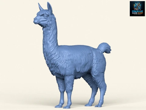 Stojąca alpaka Model do druku 3D