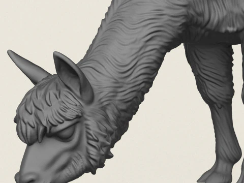 Mangiare Alpaca Modello di stampa 3D