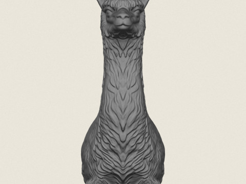 Alpaka Oturma 3D Baskı Modeli