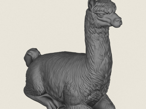 Alpaka Oturma 3D Baskı Modeli
