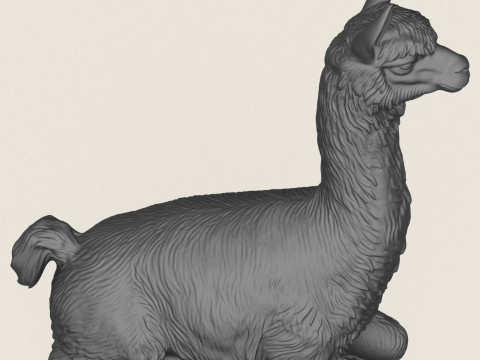 Alpaka Oturma 3D Baskı Modeli