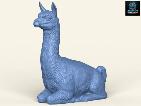 Alpaka siedząca Model do druku 3D