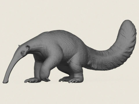 Ameisenb&auml;r beim Gehen 3D Druckmodell