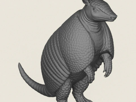 犰狳站立 3D 打印模型