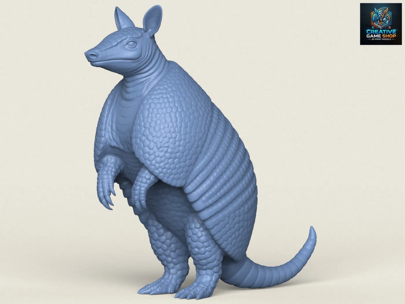 Armadillo Standing 3D Print Model .c4d .max .obj .3ds .fbx .stl .blend 