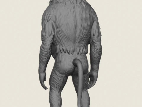 Baviaan Aap Staande 3D printmodel