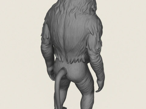 Baviaan Aap Staande 3D printmodel